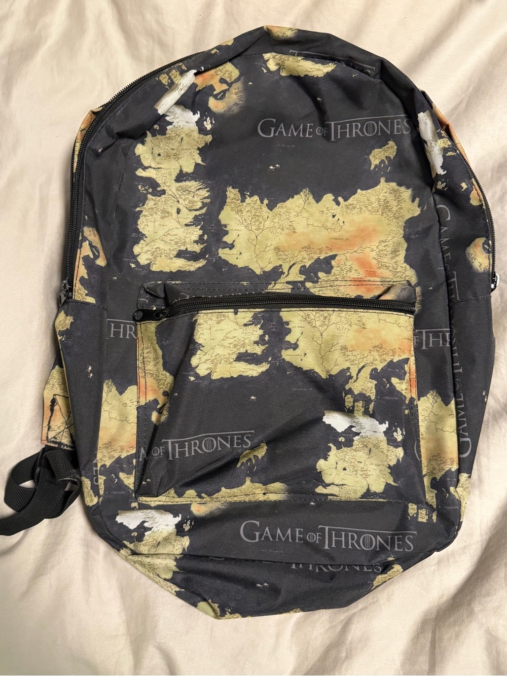 Game of Thrones Black & Tan Map Backpack